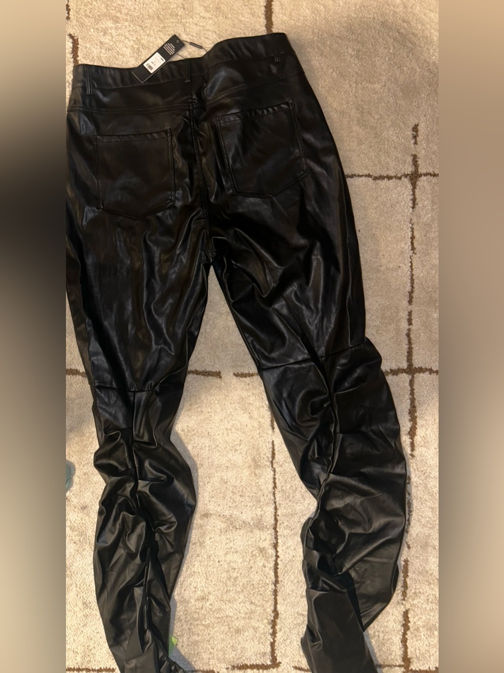 Women's Black Faux Leather Pants